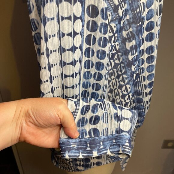 Chico's Textured Dots Dominique Shirt Sz 2 Large LIKE NEW! - Picture 6 of 8